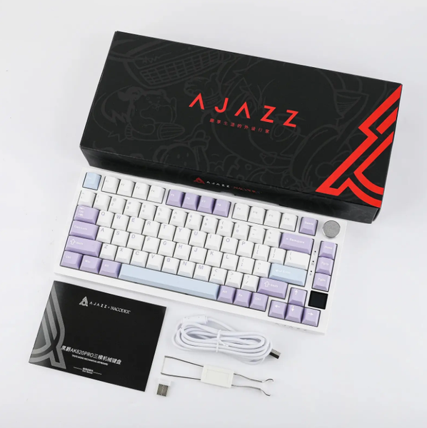 Механічна ігрова бездротова клавіатура AJAZZ AK 820 pro з підсвіткою TOP-2000004 фото