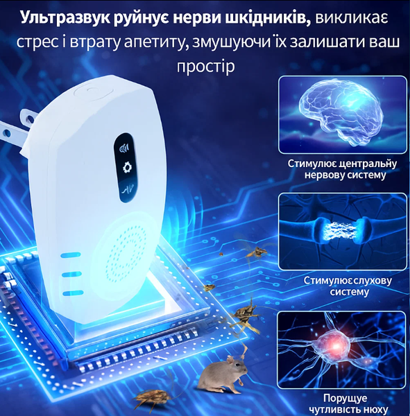 2025 новинка профессиональный ультразвуковой отпугиватель грызунов для помещений борьба с вредителями отпугива MF0065678 фото